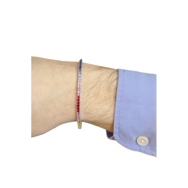 Tennisarmband Weißgold mit Saphiren Rainbow Kollektion Tennisarmband Weißgold mit Saphiren Rainbow Kollektion