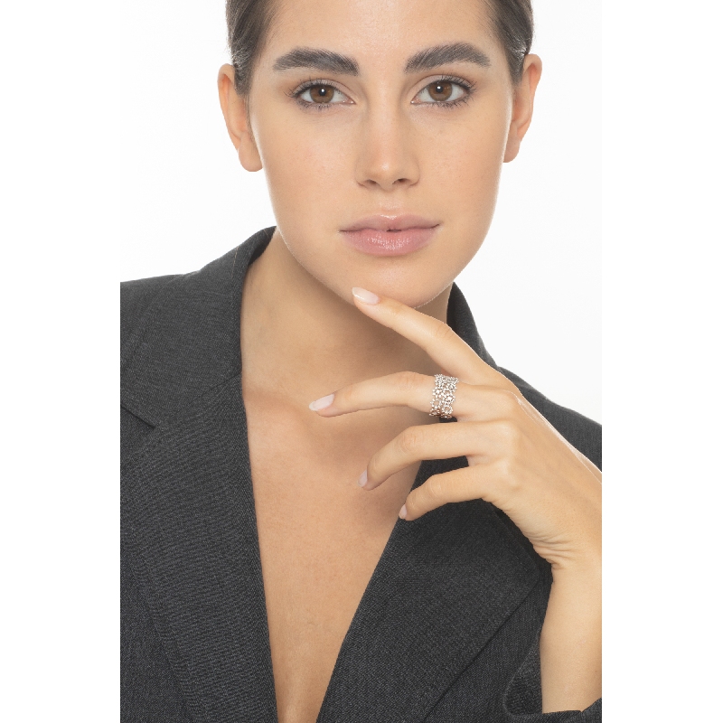 Bandring aus Weißgold 18k mit Brillanten  Bandring aus Weißgold 18k mit Brillanten