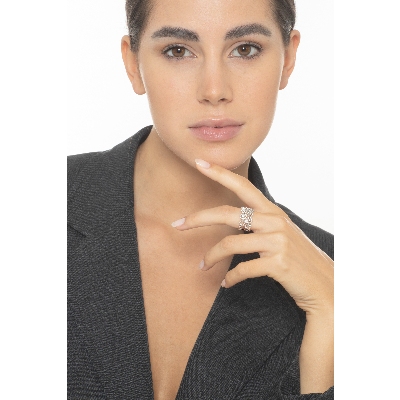 Bandring aus Weißgold 18k mit Brillanten 