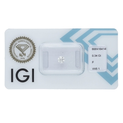 IGI-zertifizierter Diamant CT 0,34 F VVS1