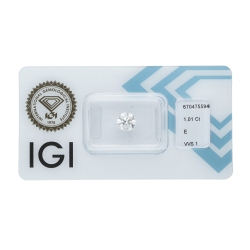 IGI-zertifizierter Diamant CT 1,01   E   VVS1