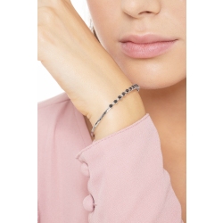 Armreif mit schwarzen Diamanten 18k Weißgold  2