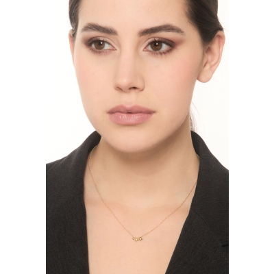 Damenkette mit Sternen aus Gelbgold 18K