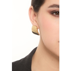 18K Gelbgold ausgefallene reckteckige Ohrstecker 2