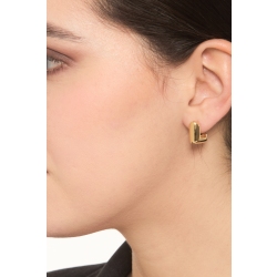 Eckige Ohrringe aus 18K Gelbgold 2