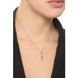 Ausgefallene Damenkette mit zwei Aquamarinen und Diamanten  2