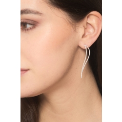 Designer Ohrhänger aus Weißgold 18K mit Diamanten 2