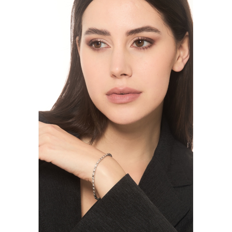 Weißgold 18K Tennisarmband mit Diamanten