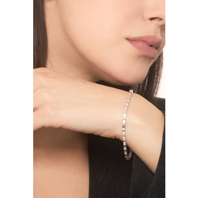 Weißgold 18K Tennisarmband mit Diamanten