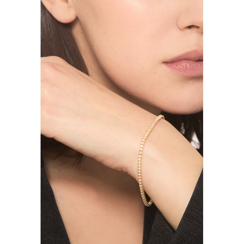 Tennisarmband aus Gelbgold 18k mit Diamanten Tennisarmband aus Gelbgold 18k mit Diamanten