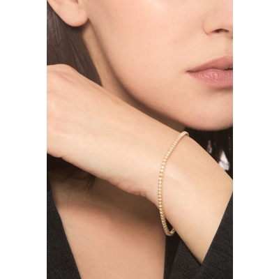 Tennisarmband aus Gelbgold 18k mit Diamanten