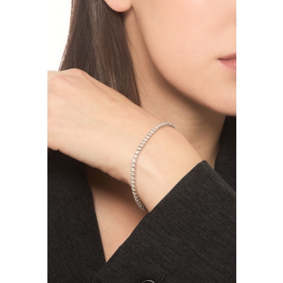 Weißgold Tennisarmband mit Diamanten