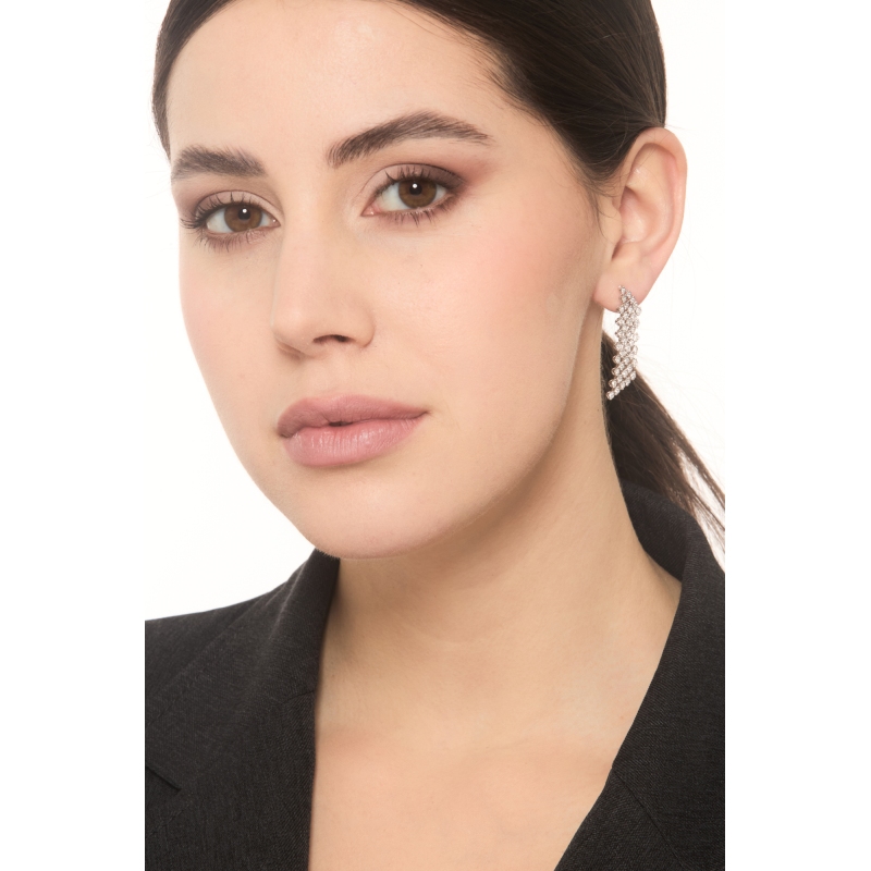 Hängende Ohrringe aus 750er Weißgold mit Diamanten