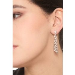 Ohrhänger mit Diamanten aus Weißgold 18K 2