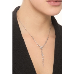 Weißgold 750 Y Kette mit Diamanten  2