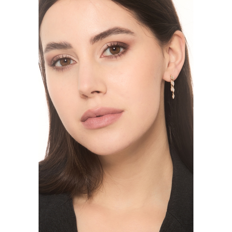 Roségold 18K Ohrhänger mit Brillanten  Roségold 18K Ohrhänger mit Brillanten