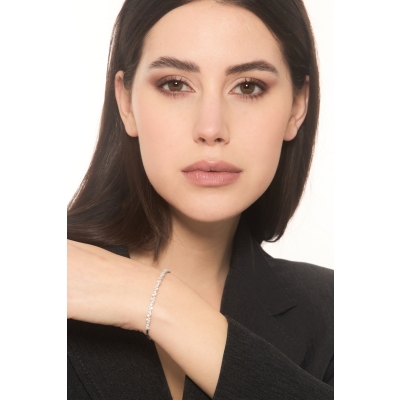 Weißgold 18K Armreif Aura mit Brillanten 