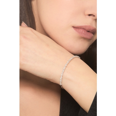 Weißgold 18K Armreif Aura mit Brillanten 