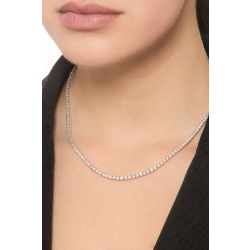 Tennis-Collier aus 18K Weißgold mit Diamanten 2