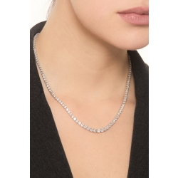 Tennis Kette 18K Weißgold mit Diamanten 2
