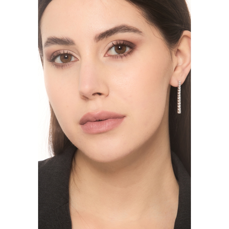 Diamant-Ohrringe aus 18-karätigem Weißgold 