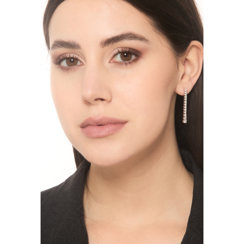 Ohrhänger mit Diamanten 18K Weißgold Ohrhänger mit Diamanten 18K Weißgold