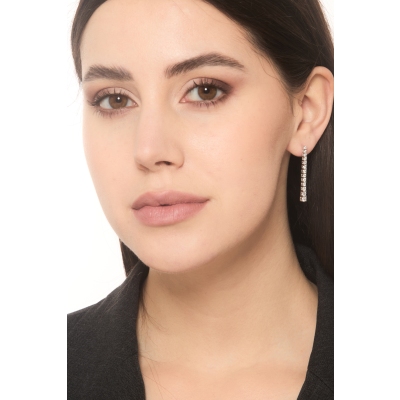 Ohrhänger mit Diamanten 18K Weißgold