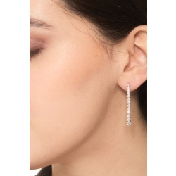 Ohrhänger mit Diamanten 18K Weißgold 2