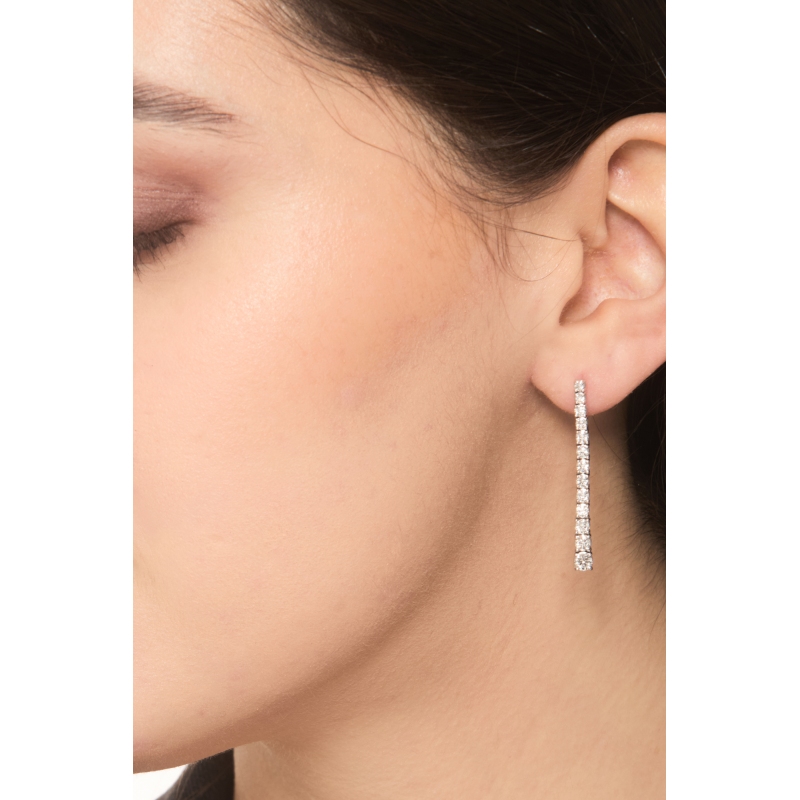 Ohrhänger mit Diamanten 18K Weißgold Ohrhänger mit Diamanten 18K Weißgold