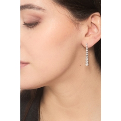Hängende Ohrringe mit Diamanten aus 18K Weißgold 2