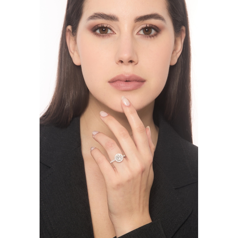 Verlobungsring mit Diamant 2 Karat IGI aus Weißgold 18K  Verlobungsring mit Diamant 2 Karat IGI aus Weißgold 18K