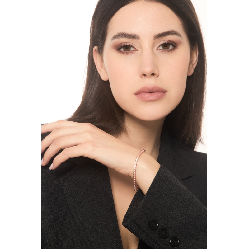 Roségold 750 Tennisarmband mit Diamanten