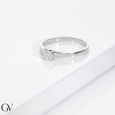 Diamantring aus Weißgold 750 0.25 kt