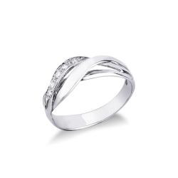Bandring mit Diamanten Weissgold 18k