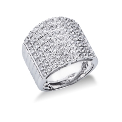 Bandring Weißgold 18Karat mit 7 Diamantreihen