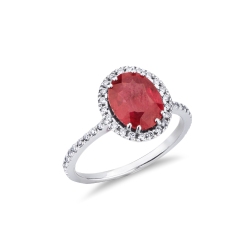 Rubin Ring Weißgold