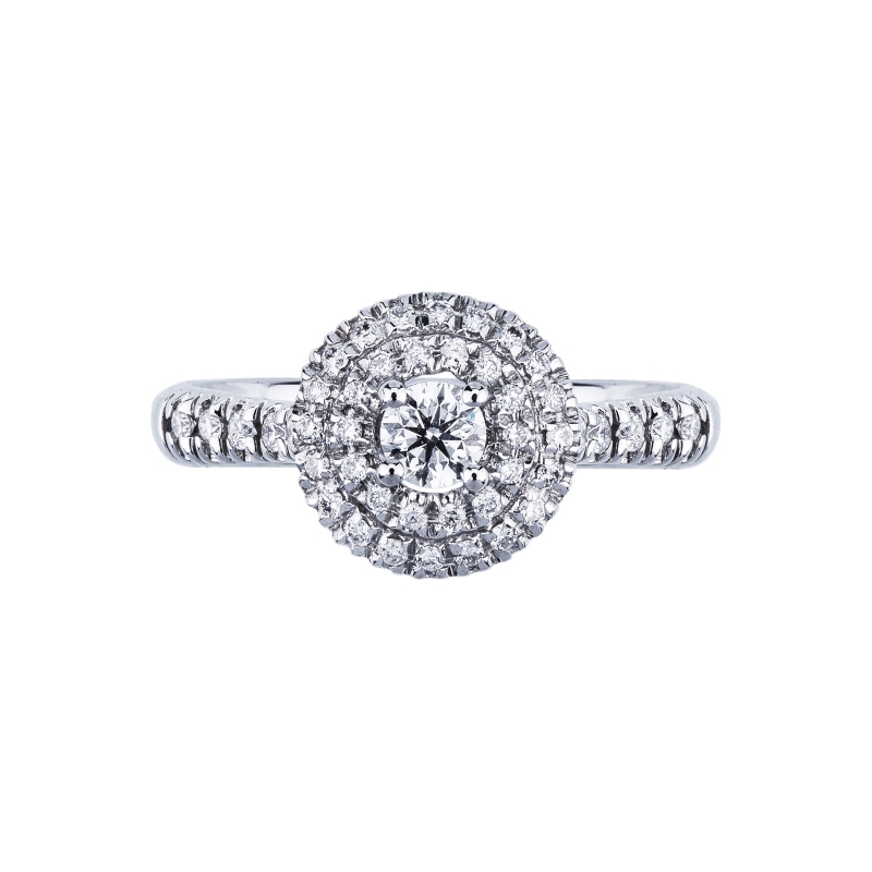 Diamantring aus 18 K Weißgold