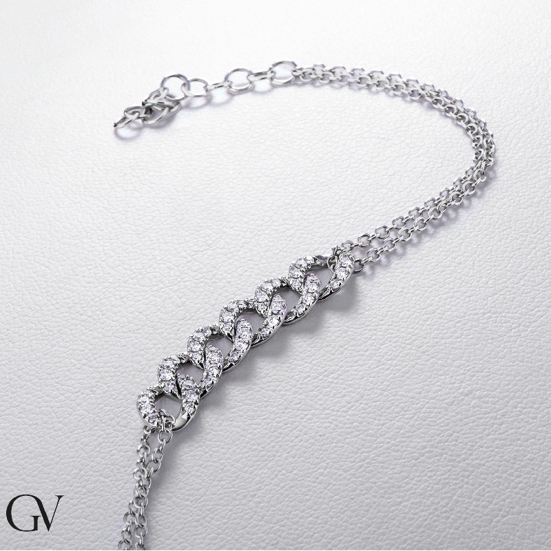 Damenarmband aus Weißgold mit Diamanten Damenarmband aus Weißgold mit Diamanten