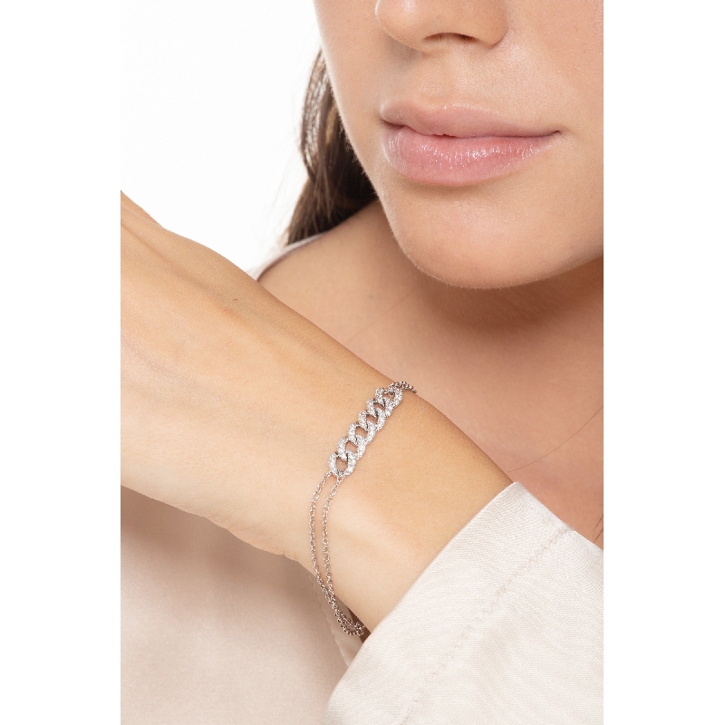 Damenarmband aus Weißgold mit Diamanten Damenarmband aus Weißgold mit Diamanten