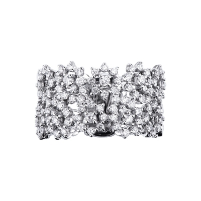 Bandring aus Weißgold 18k mit Brillanten 