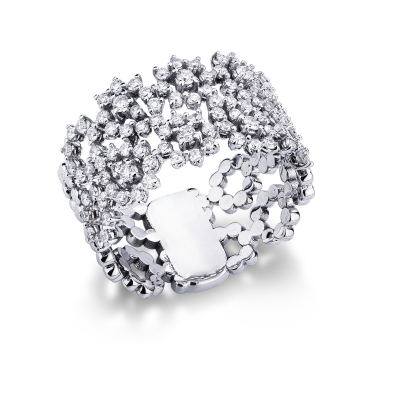 Bandring aus Weißgold 18k mit Brillanten 