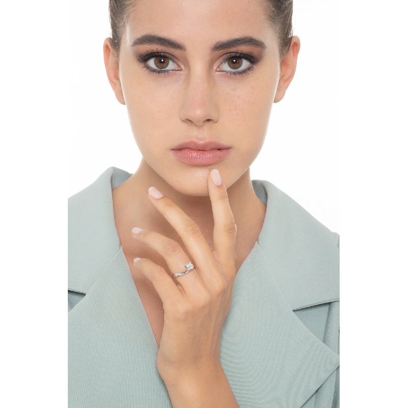 Verlobungsring Weißgold 750 Diamant 0,70 ct