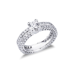 Verlobungsring Bandring mit Diamanten