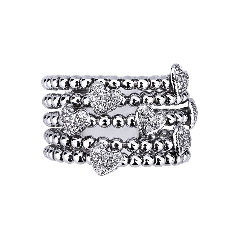 Damenring Weißgold mit Diamanten