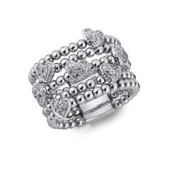 Damenring Weißgold mit Diamanten