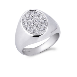 Pavé Ring mit Diamanten 18 Karat Weißgold