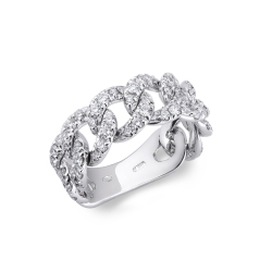 Weißgold Ring Damen mit Diamanten