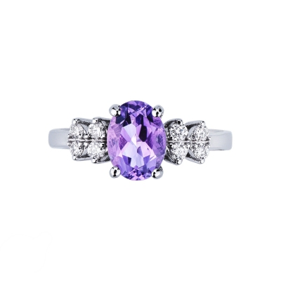 Amethyst Ring mit Brillanten