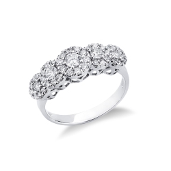 Ring aus Weißgold 18k mit Diamanten