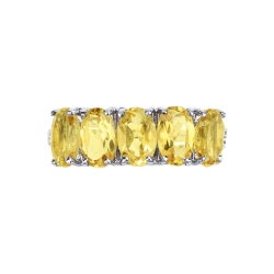 Weißgold Ring mit Citrin Damenring 2